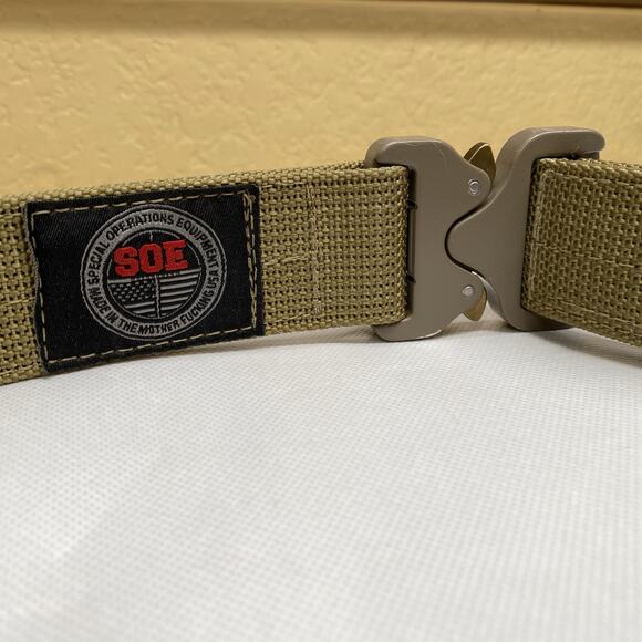 Special Operations Equipment SOE Belt Coyote Brown w/ Cobra Quick Release BKE 48 - Picture 4 of 7